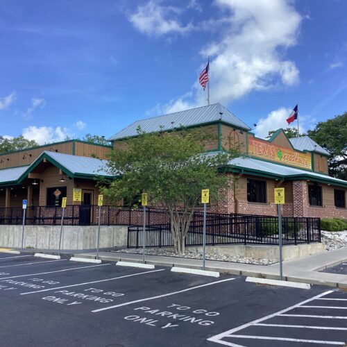 Photo of the front right of a Texas Roadhouse restaurant remodel