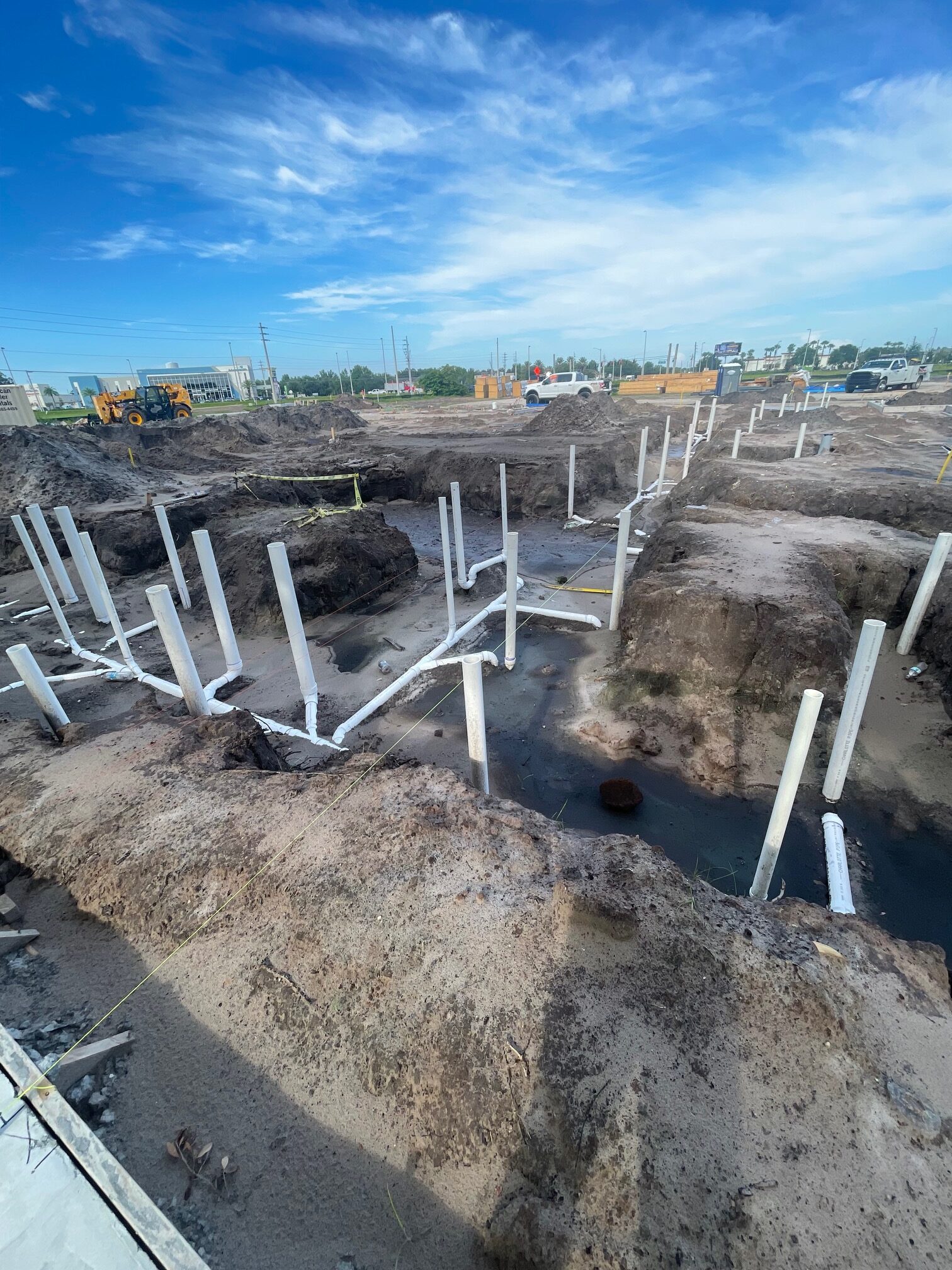 Photo of a commercial build site for a new restaurant.