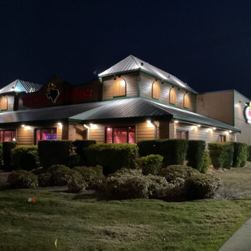 Completed Texas Roadhouse restaurant exterior remodel in Panama City Beach, Florida
