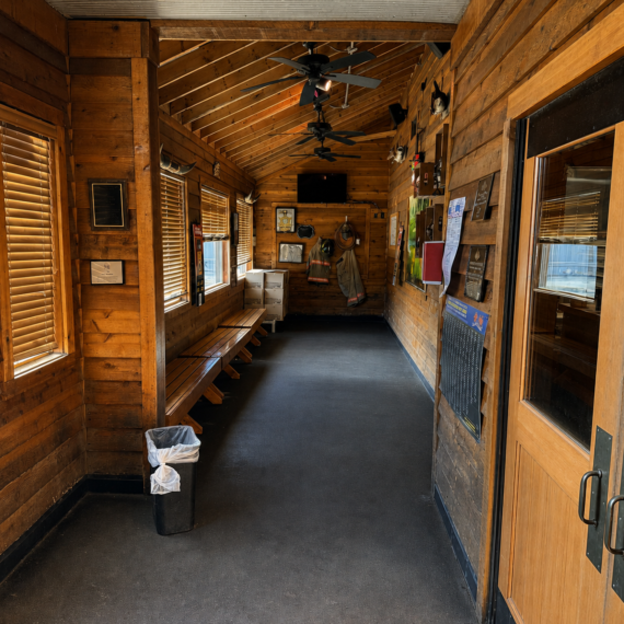 Before photos of the Texas Roadhouse to-go room in Gainesville, Georgia, prior to the ongoing restaurant remodel by VMC Facilities