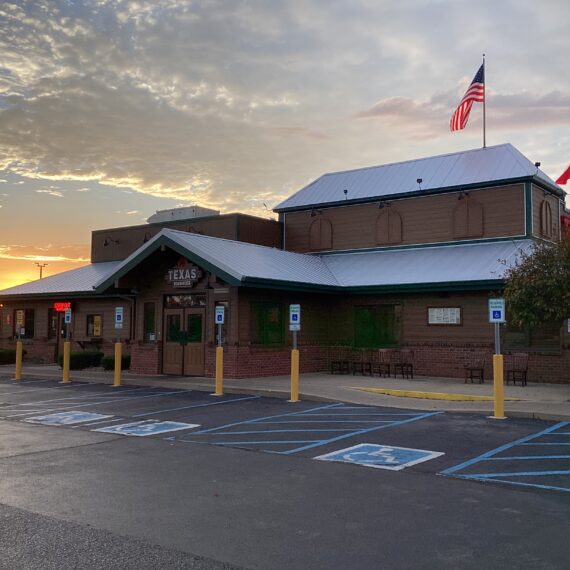 Completed Texas Roadhouse exterior remodel in Indianapolis Indiana